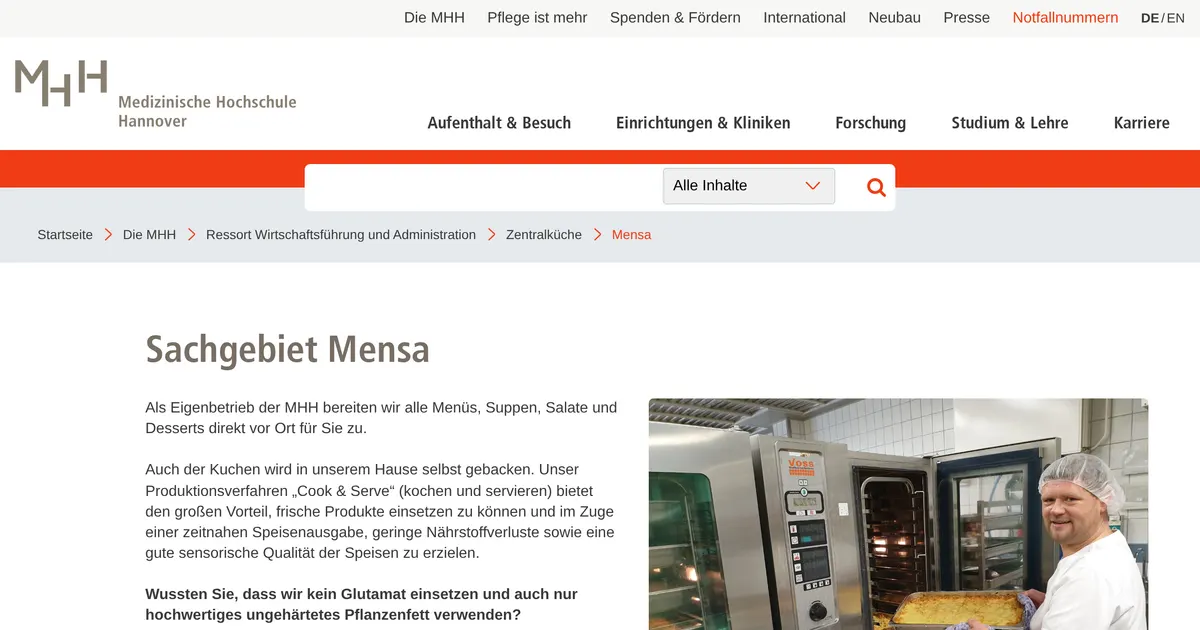 Mensa/Zentralküche/Schule für Diätassistentinnen