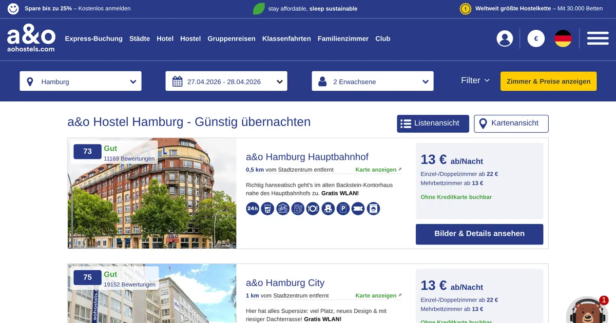 A&O Hamburg Hauptbahnhof