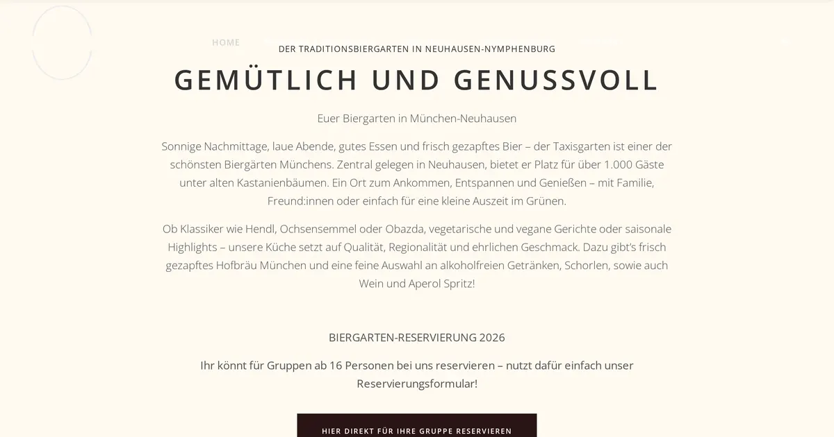 Taxisgarten — hundefreundliches Restaurant in München, mit Außenbereich