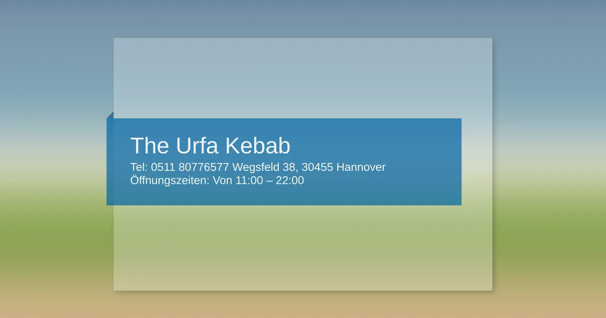 The Urfa Kebab