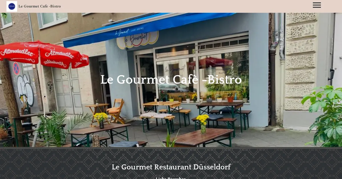 Le Gourmet — hundefreundliches Restaurant in Düsseldorf, mit Außenbereich