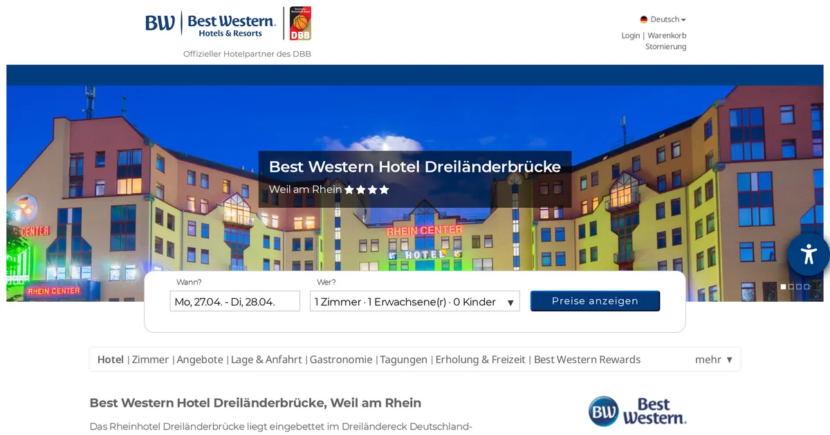 Best Western Hotel Dreiländerbrücke