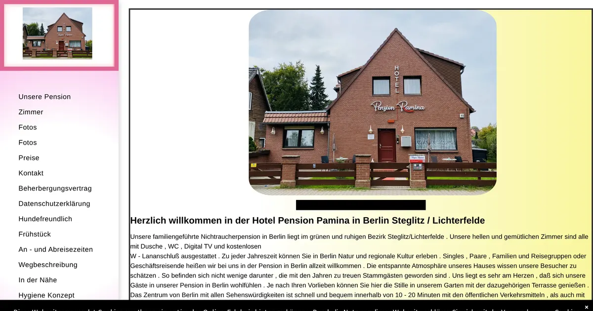 Pension pamina — hundefreundliches Hotel in Berlin