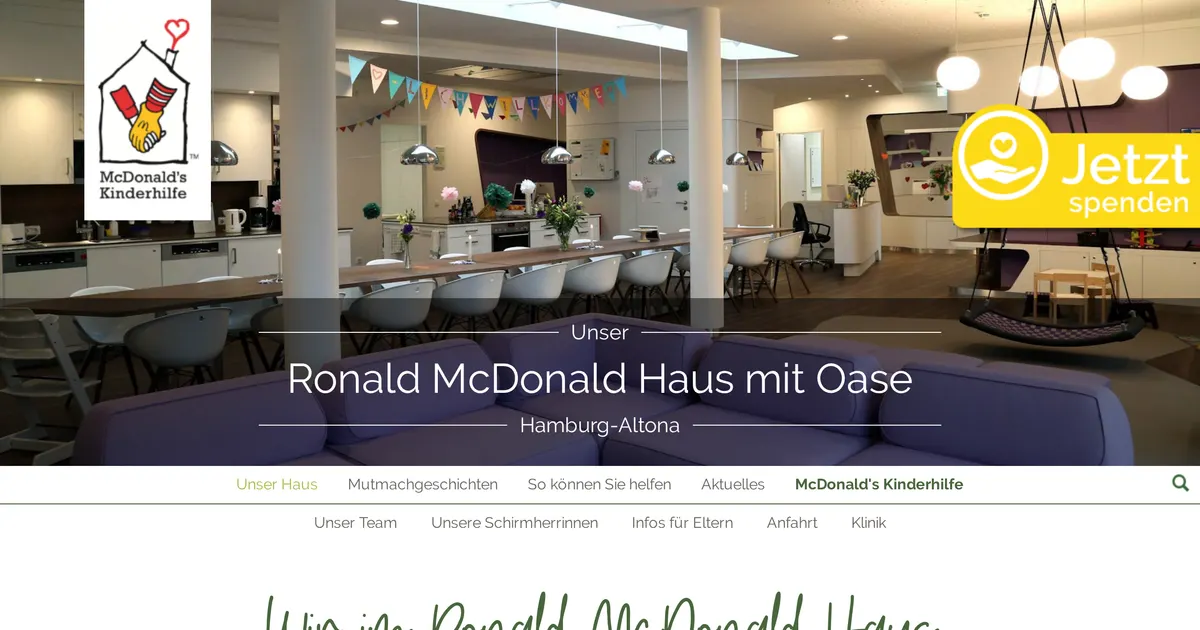 Ronald McDonald Haus mit Oase