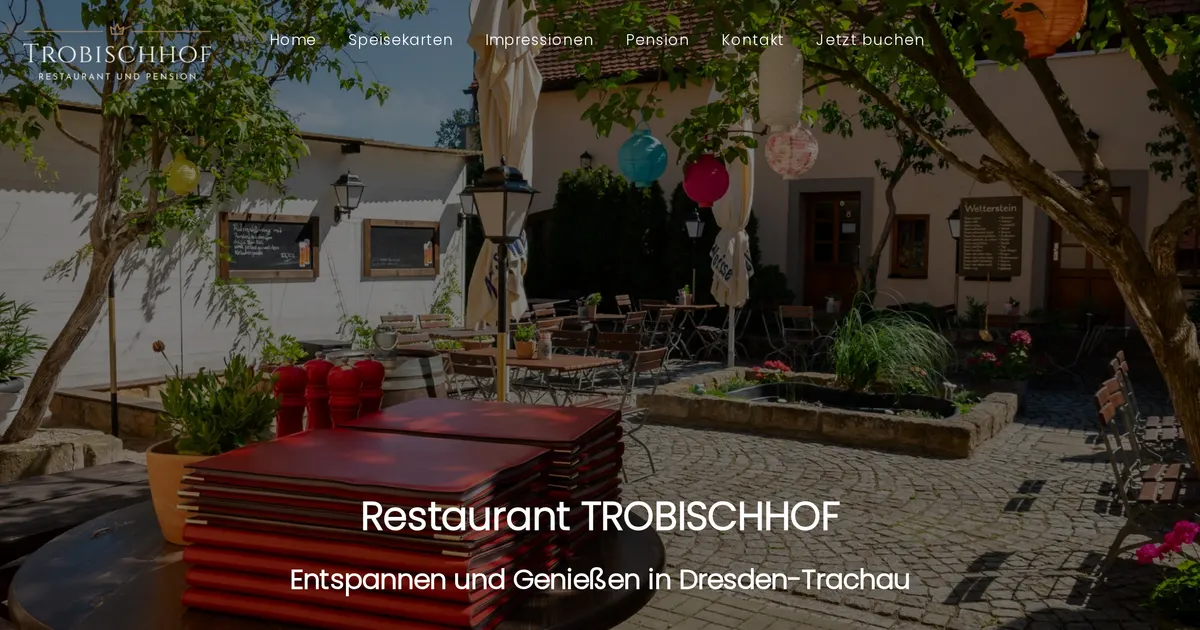 Trobischhof — hundefreundliches Restaurant in Dresden, mit Außenbereich