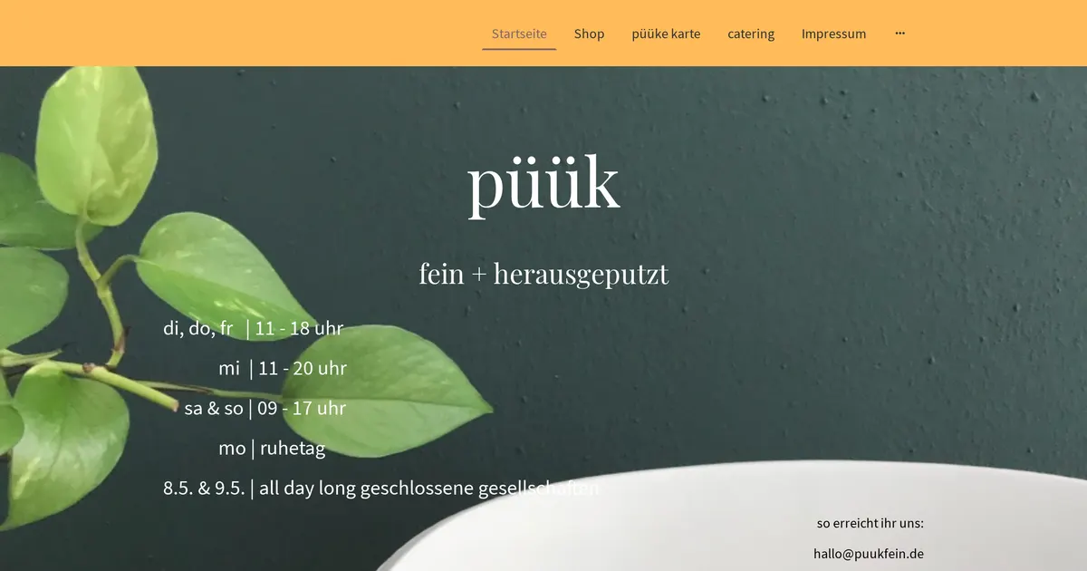 püük - fein + herausgeputzt — hundefreundliches Café in Hamburg, mit Außenbereich