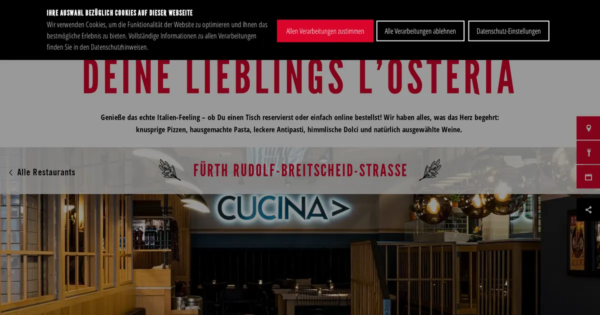 L'Osteria — hundefreundliches Restaurant in Nürnberg, mit Außenbereich und Wassernapf