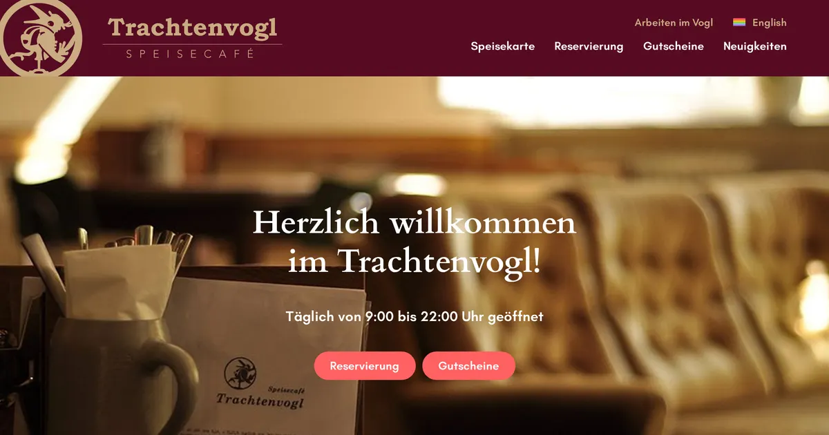 Trachtenvogl Café-Lounge — hundefreundliches Café in München, mit Außenbereich