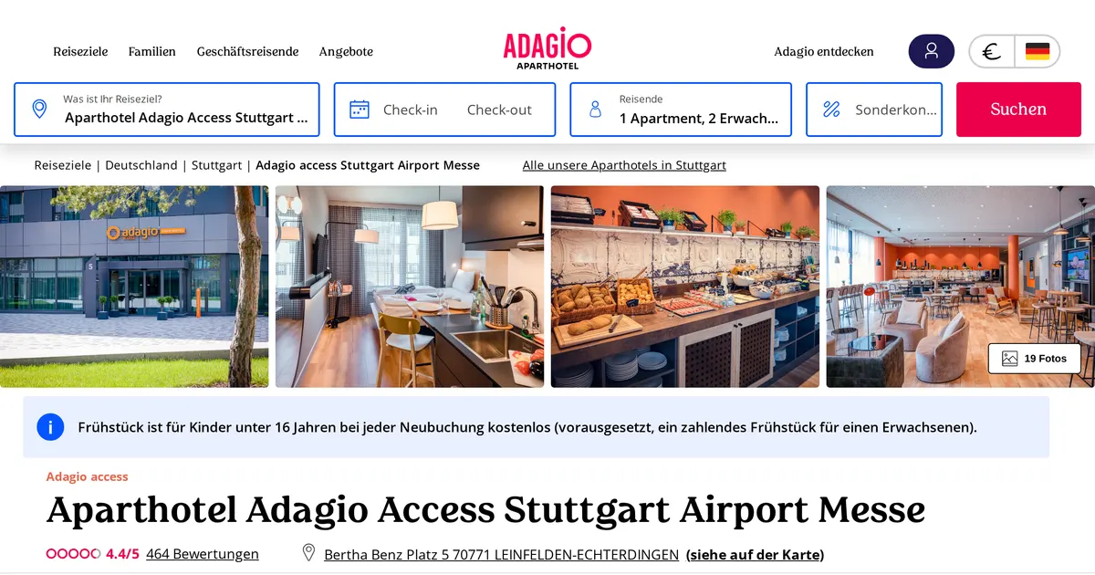 adagio access APARTHOTEL — hundefreundliches Hotel in Stuttgart