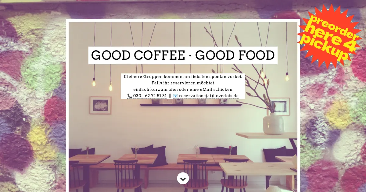 dots — hundefreundliches Café in Berlin, mit Außenbereich