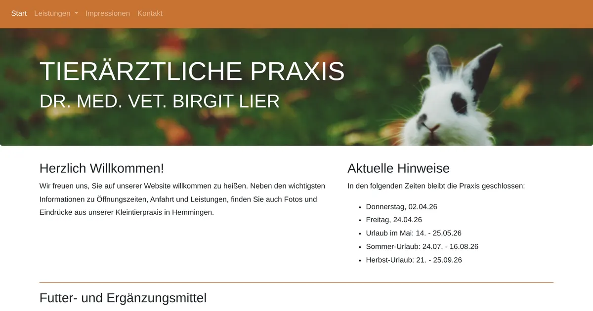 Tierärztliche Praxis Dr. med. vet. Birgit Lier