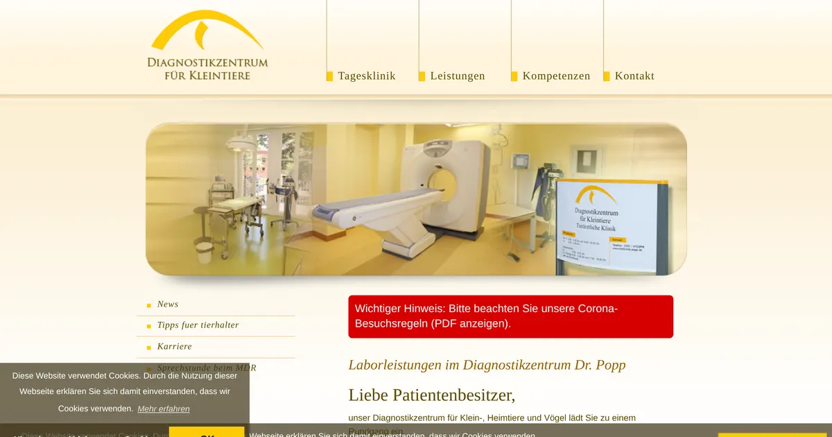 Diagnostikzentrum für Kleintiere