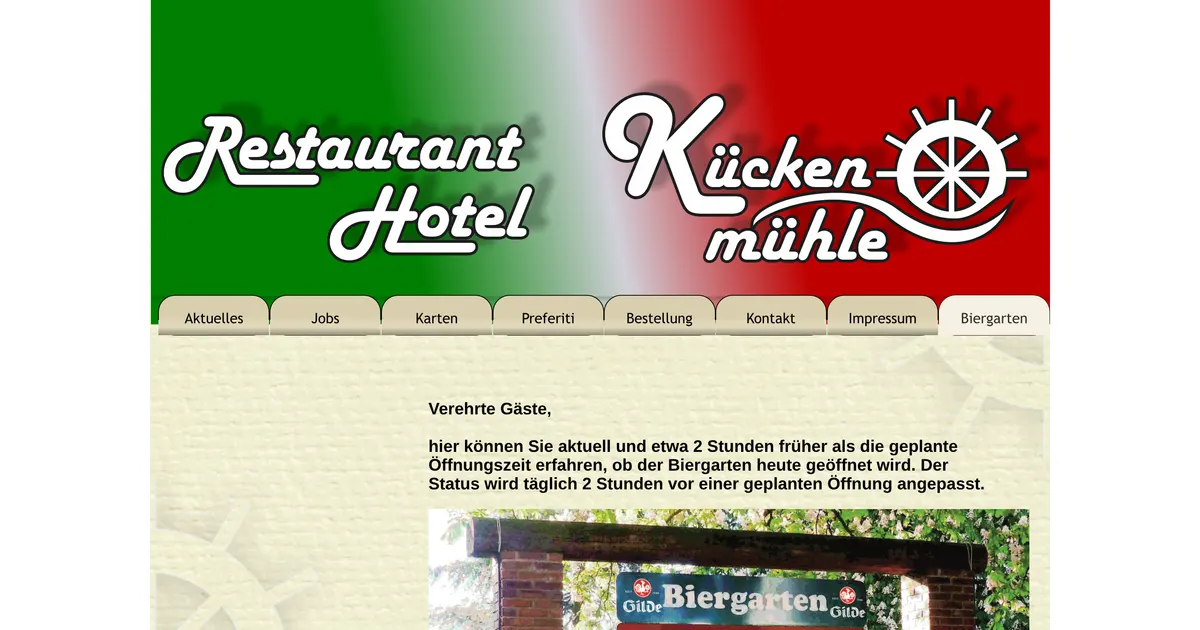 Biergarten Kückenmühle — hundefreundliches Restaurant in Hannover, mit Außenbereich