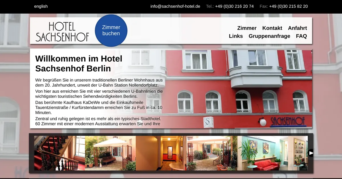 Hotel Sachsenhof — hundefreundliches Hotel in Berlin