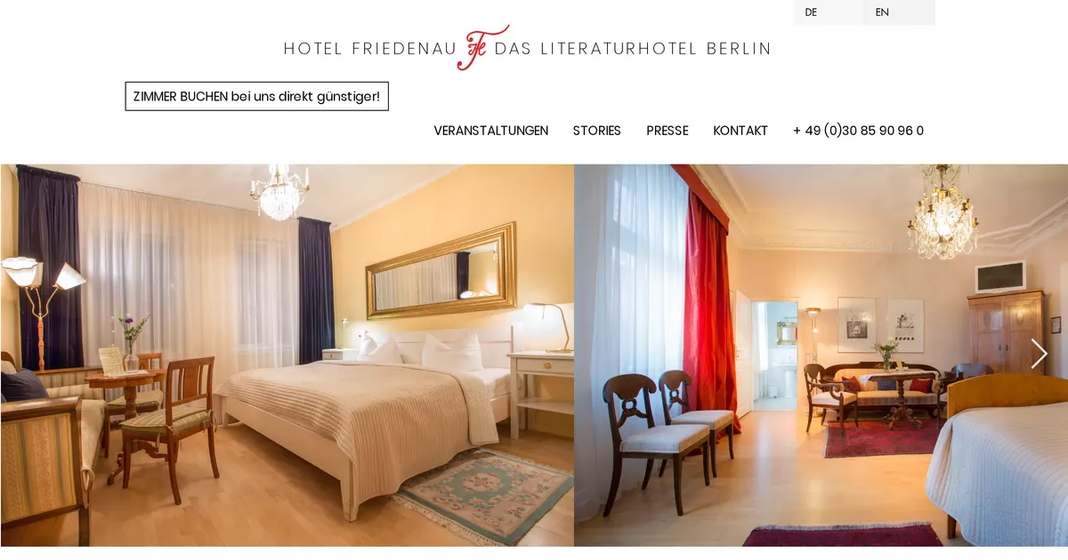 Hotel Friedenau, Das Literaturhotel Berlin