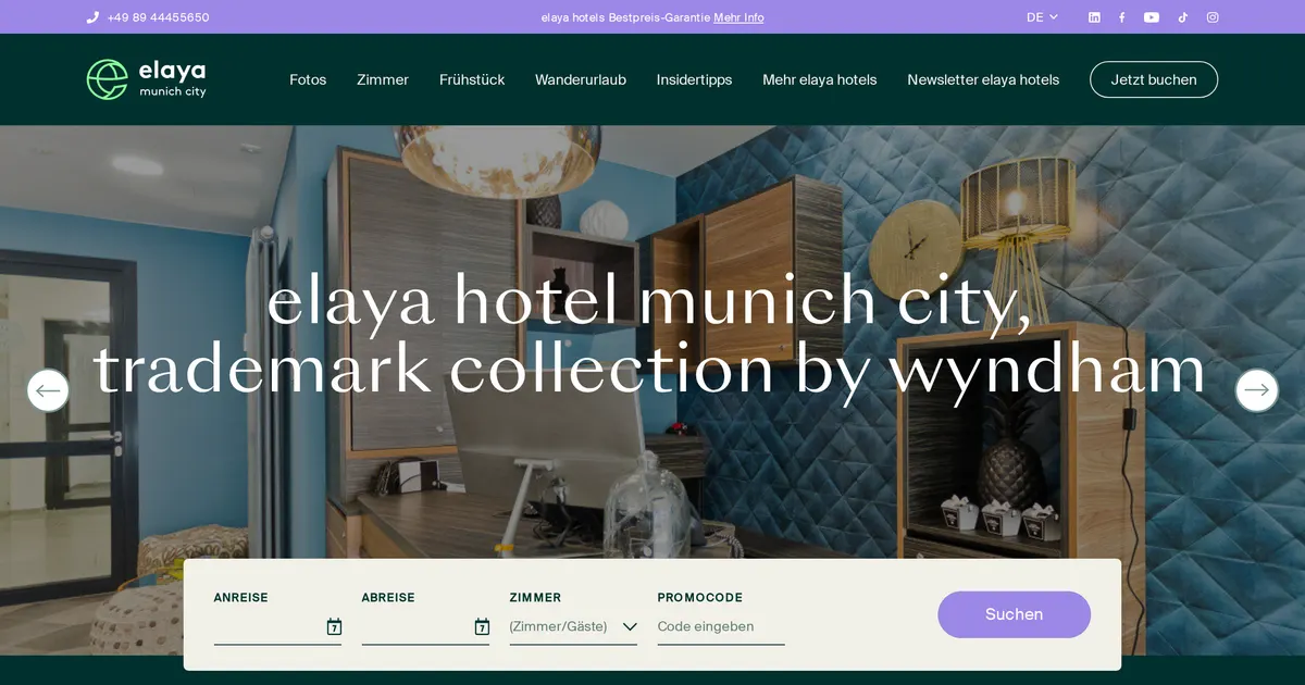 elaya hotel munich city — hundefreundliches Hotel in München