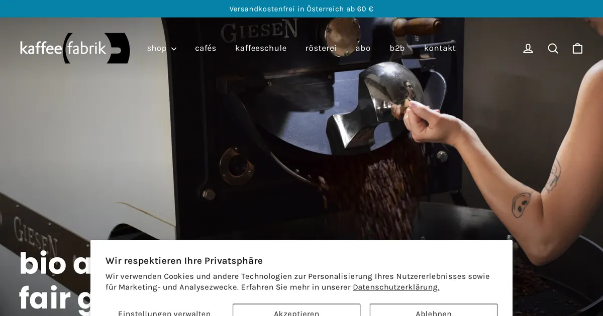 Kaffeefabrik — hundefreundliches Café in Wien, mit Außenbereich