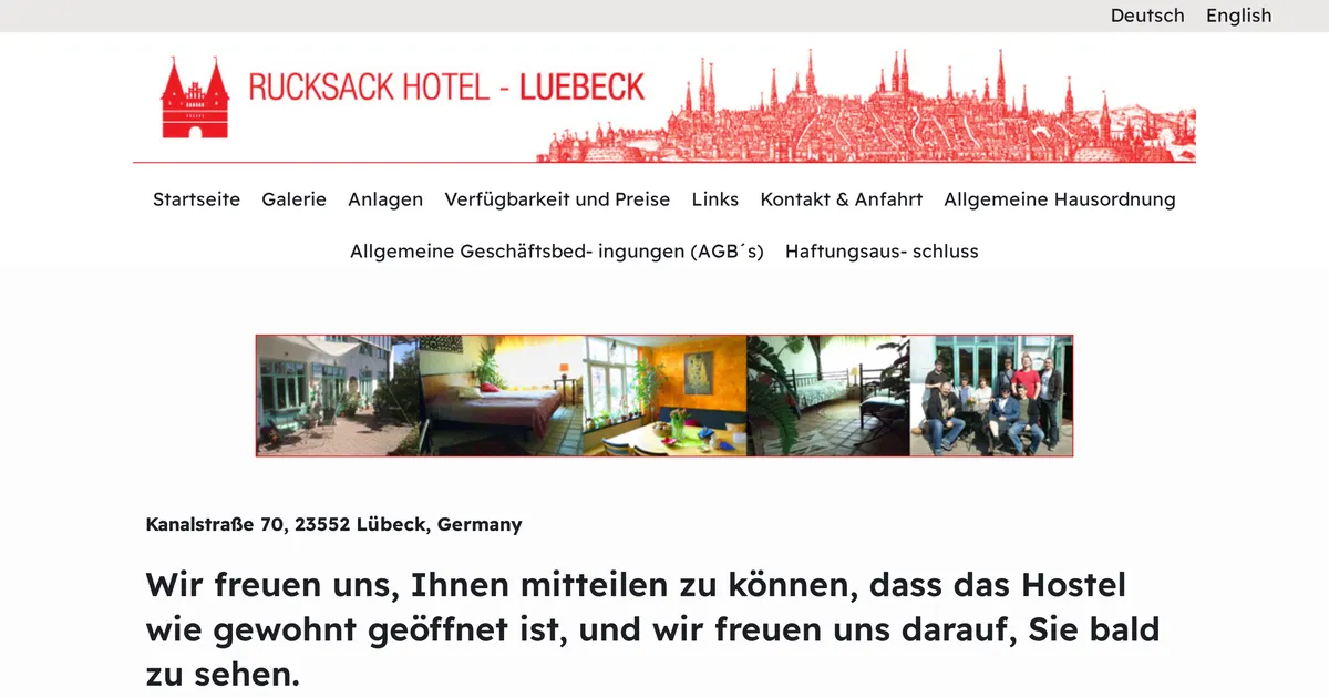 Rucksack Hotel Lübeck