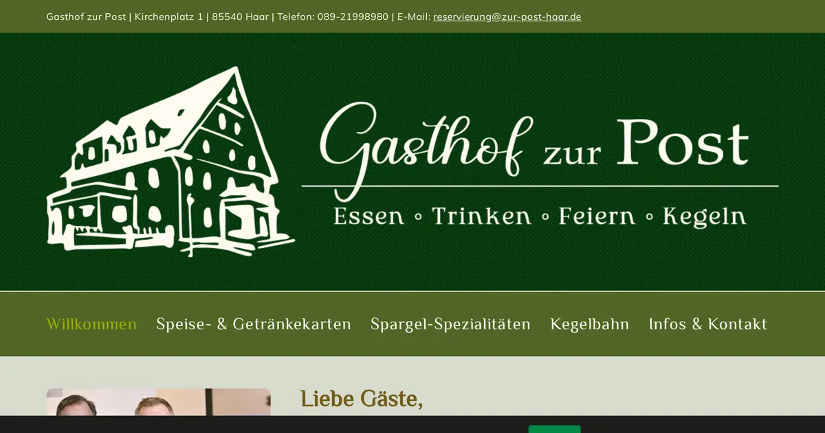 Gasthaus zur Post — hundefreundliches Restaurant in München, mit Außenbereich