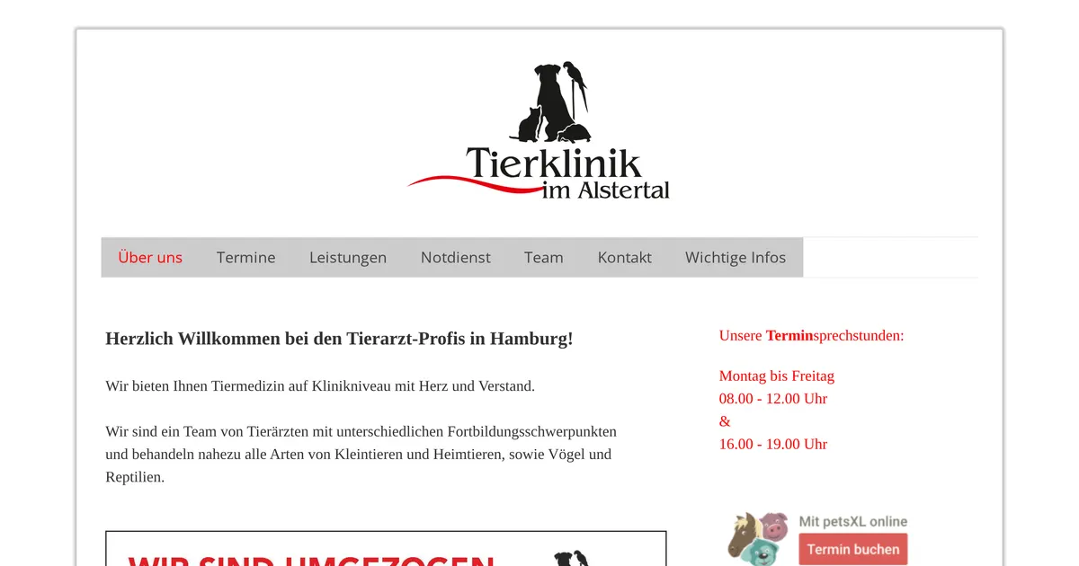 Tierklinik im Alstertal — Tierarzt in Hamburg