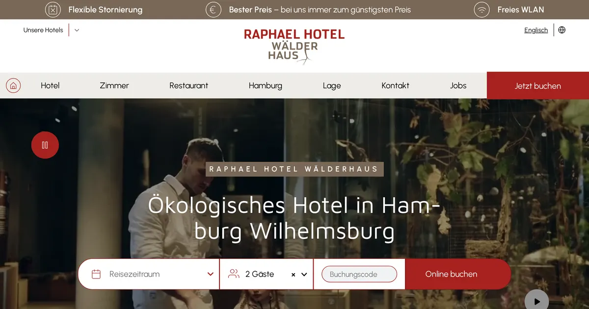 RAPHAEL HOTEL WÄLDERHAUS — hundefreundliches Hotel in Hamburg
