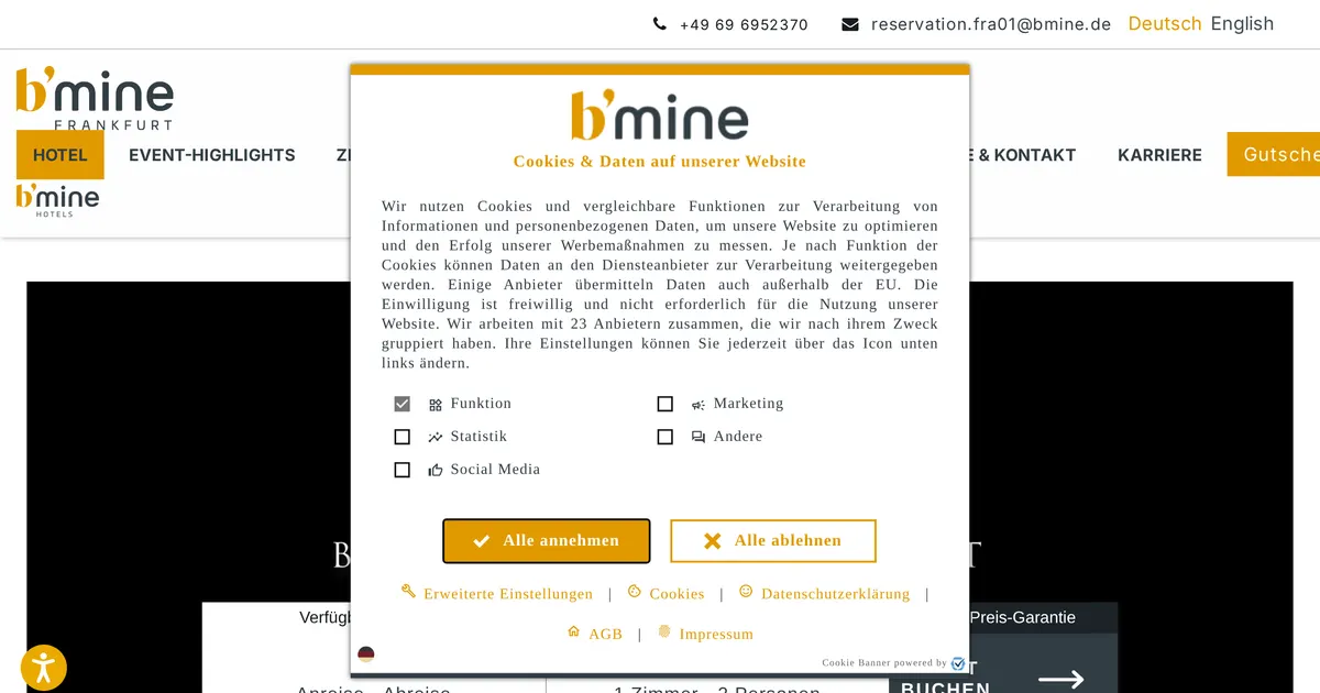 b'mine Frankfurt Airport — hundefreundliches Hotel in Frankfurt