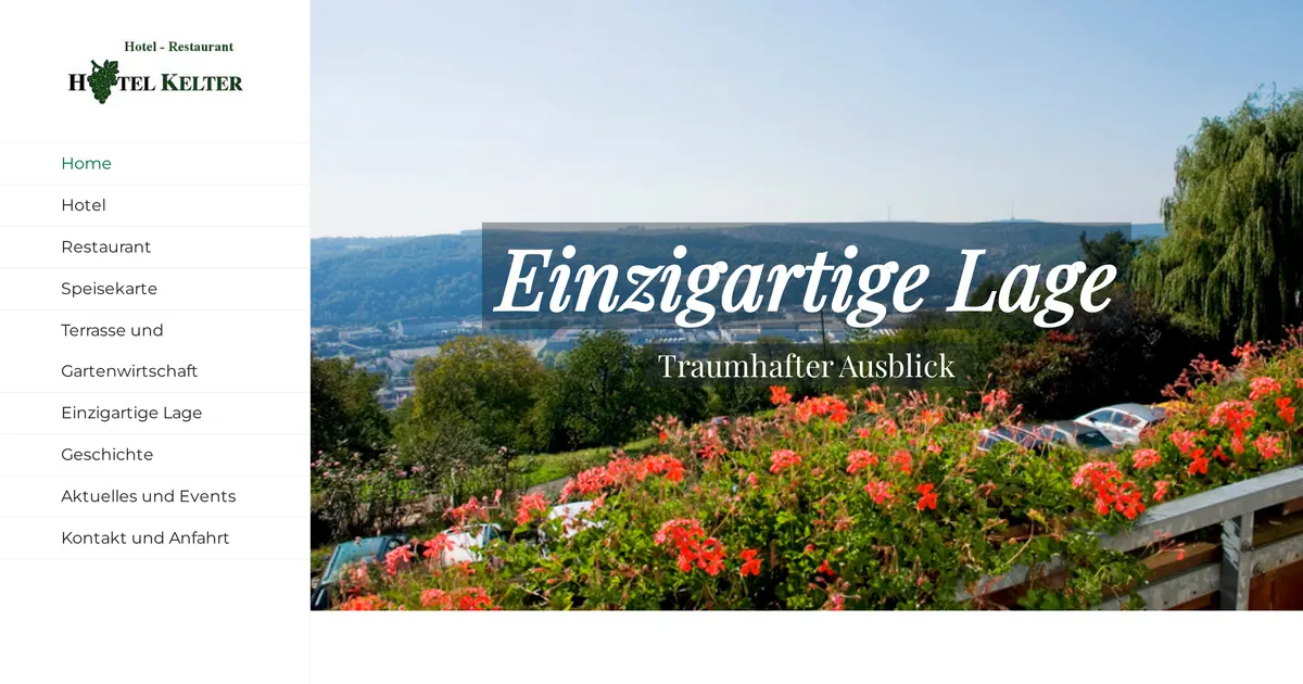 Gartenwirtschaft des Hotel - Restaurant Kelter — hundefreundliches Restaurant in Stuttgart, mit Außenbereich