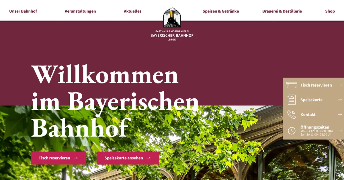 Schalterhalle Bayrischer Bahnhof — hundefreundliches Restaurant in Leipzig, mit Außenbereich