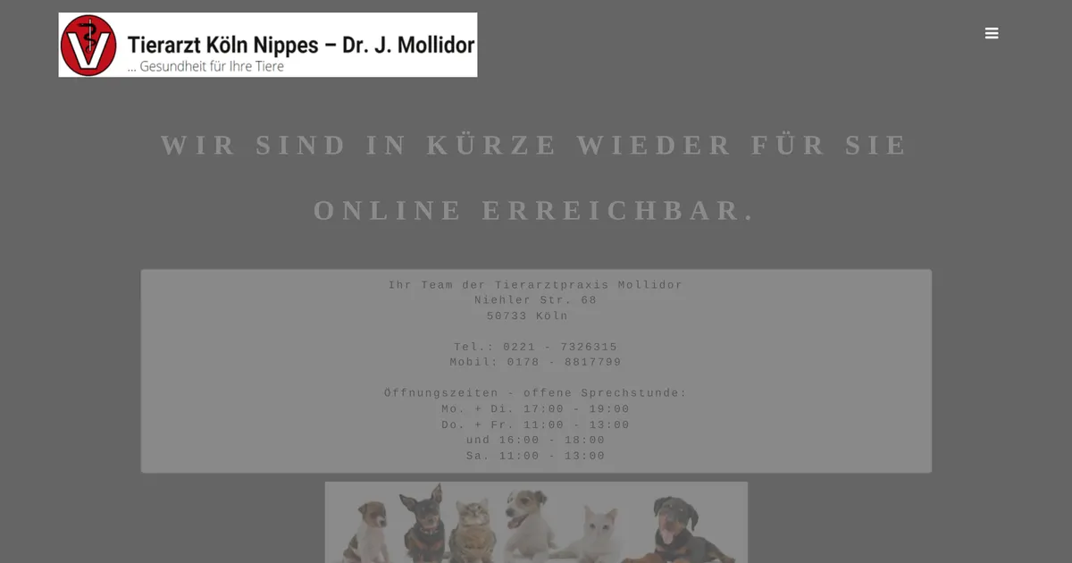 Dr. Jutta Mollidor — Tierarzt in Köln