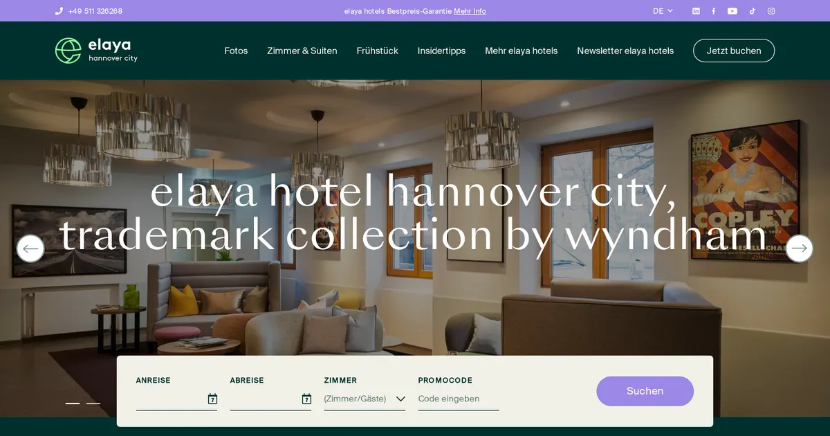 Hotel elaya — hundefreundliches Hotel in Hannover