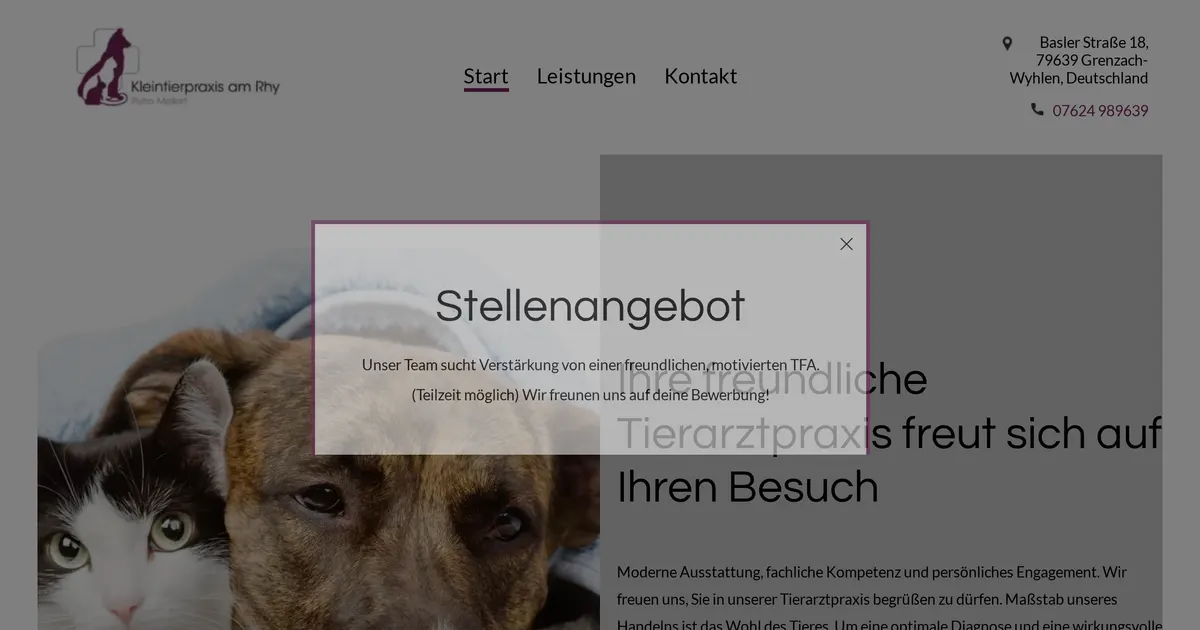 Kleintierpraxis am Rhy