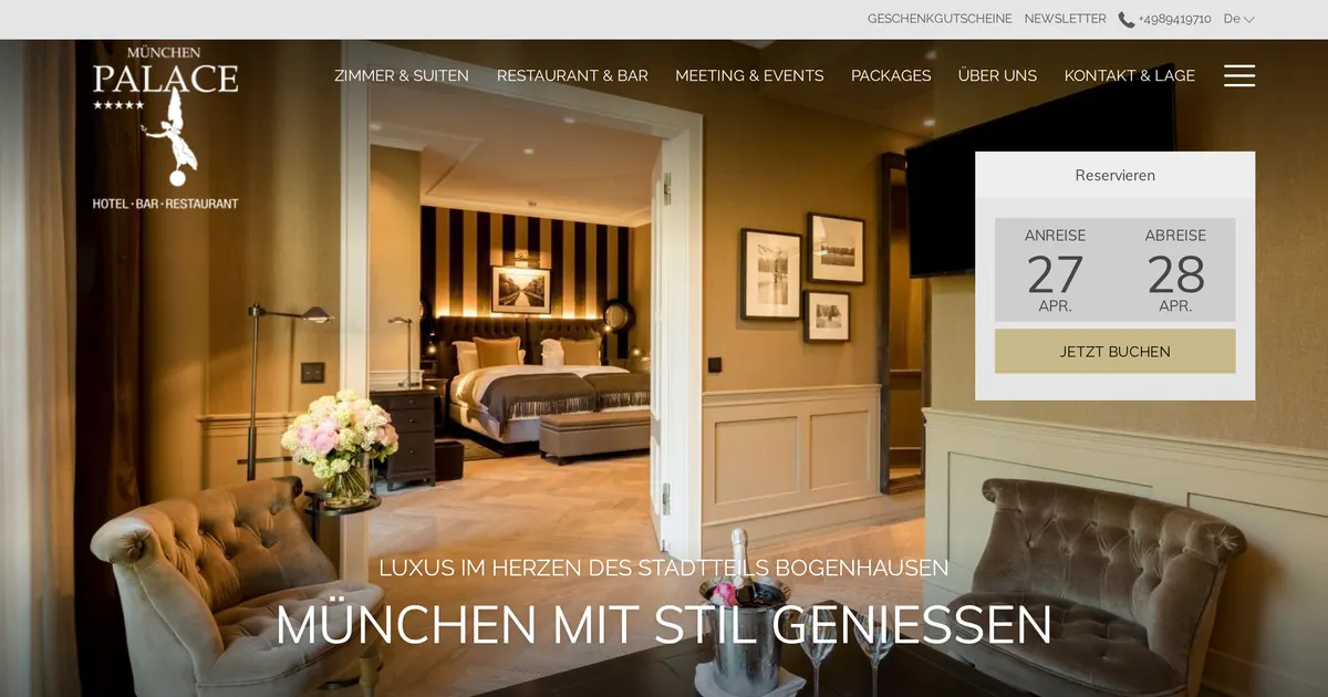 Hotel München Palace — hundefreundliches Hotel in München