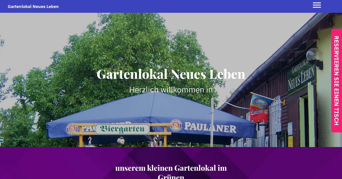 Gartenlokal Neues Leben — hundefreundliches Restaurant in Leipzig, mit Außenbereich