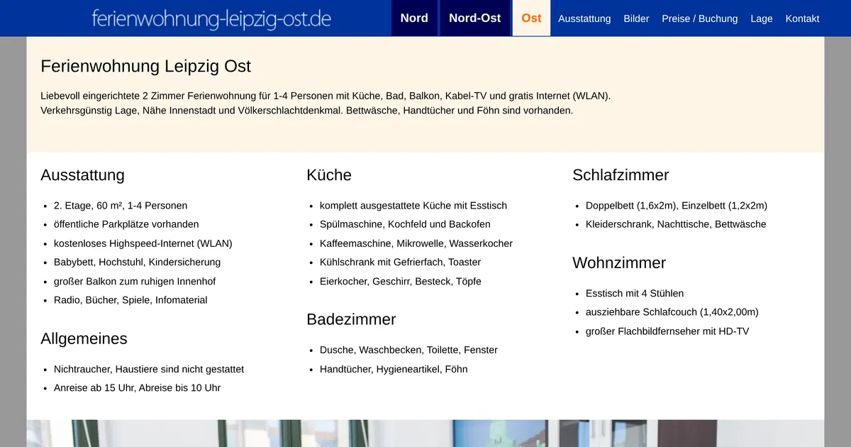 Ferienwohnung Leipzig Ost