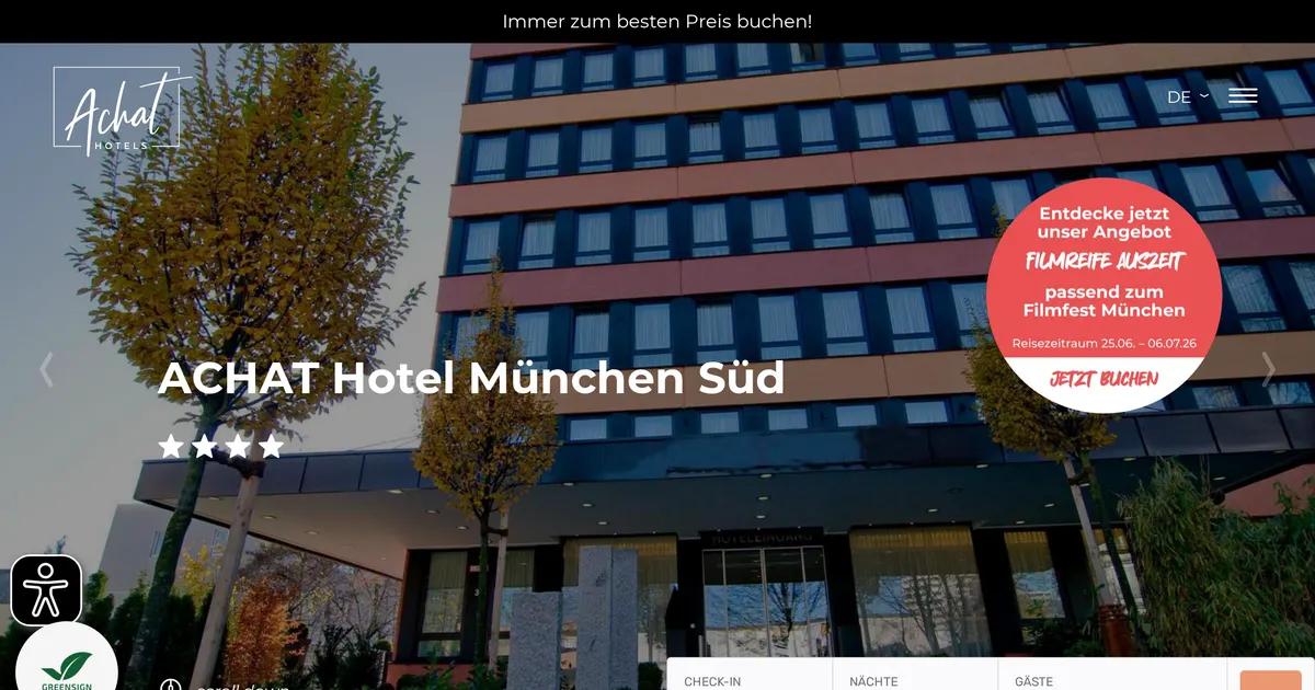 ACHAT Premium Hotel München-Süd — hundefreundliches Hotel in München