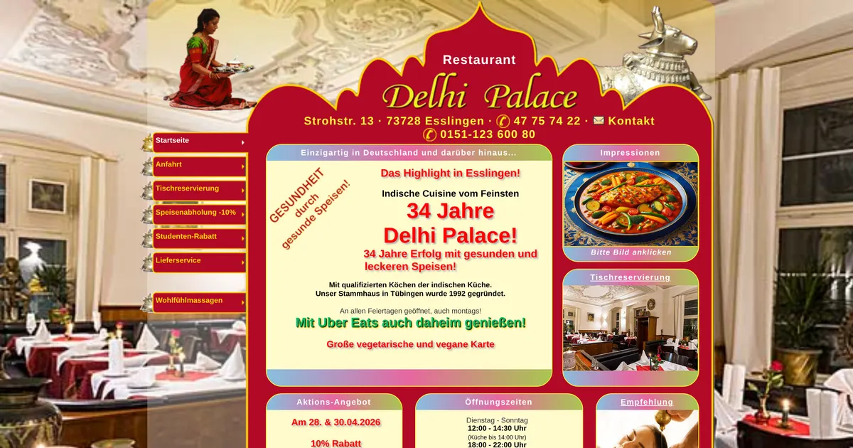 Biergarten von Dehli Palace — hundefreundliches Restaurant in Stuttgart, mit Außenbereich