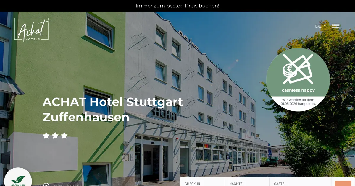 Achat Comfort Hotel — hundefreundliches Hotel in Stuttgart