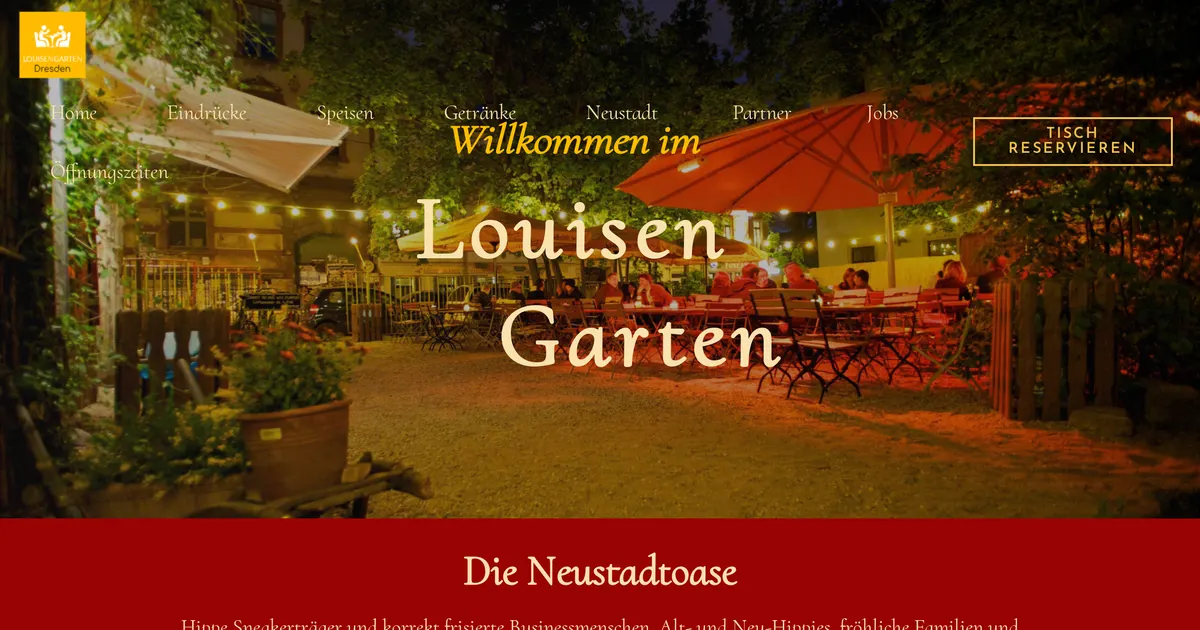 Louisengarten — hundefreundliches Restaurant in Dresden, mit Außenbereich