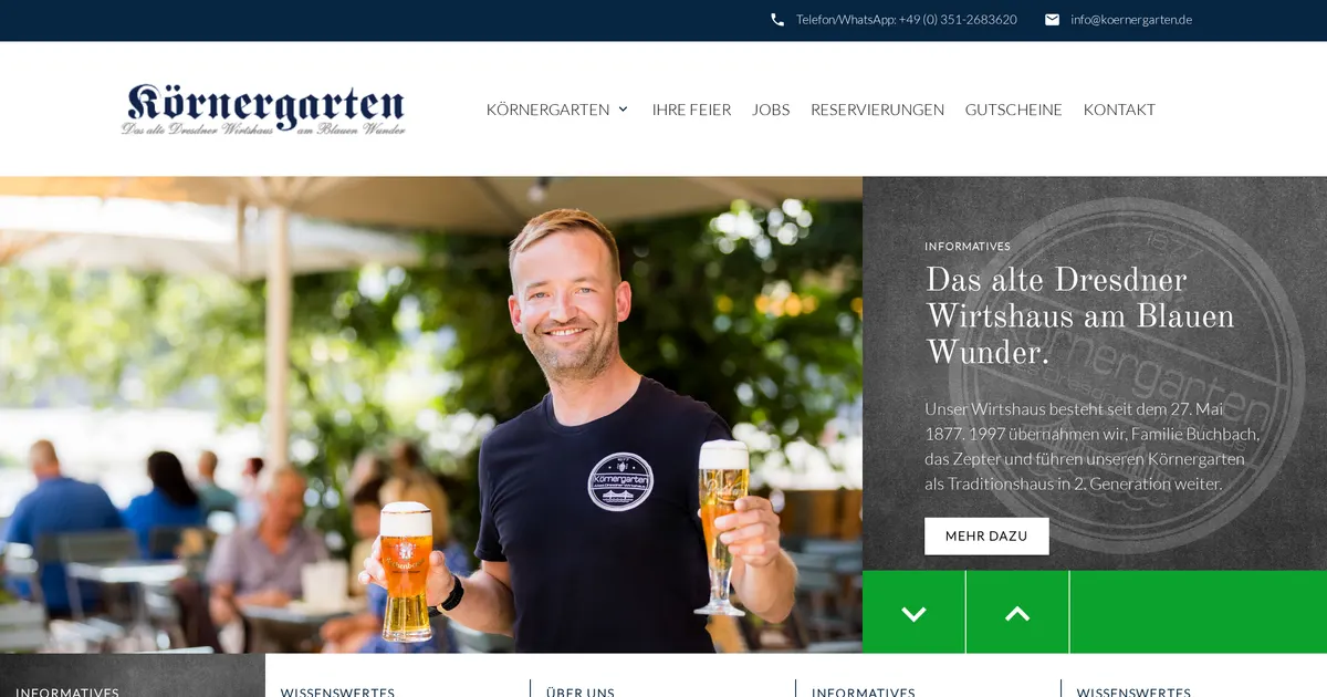 Körnergarten — hundefreundliches Restaurant in Dresden, mit Außenbereich