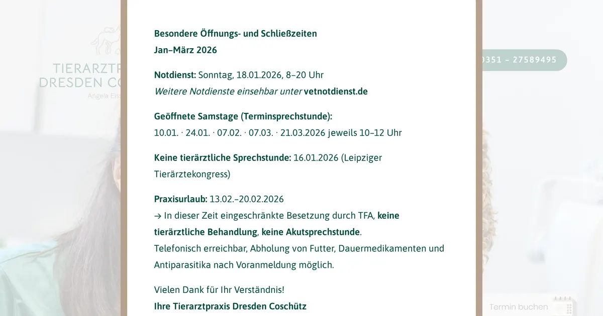 Tierarztpraxis Dresden Coschütz — Tierarzt in Dresden