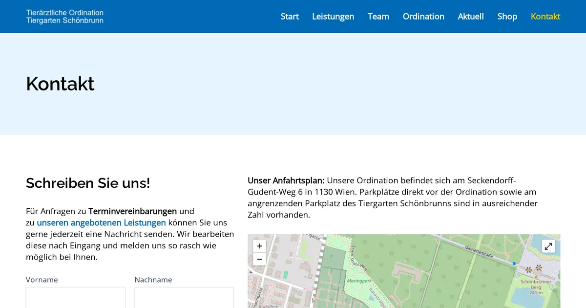 Tierärztliche Ordination Tiergarten Schönbrunn