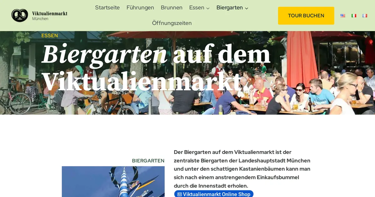Biergarten am Viktualienmarkt — hundefreundliches Restaurant in München, mit Außenbereich