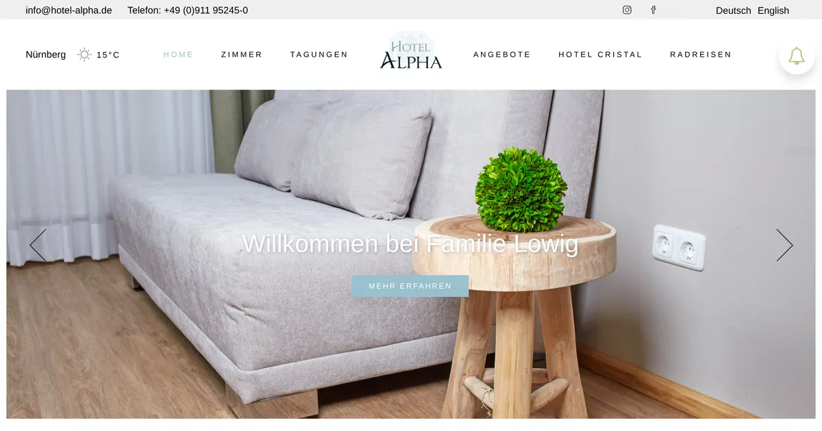 Alpha Hotel — hundefreundliches Hotel in Nürnberg