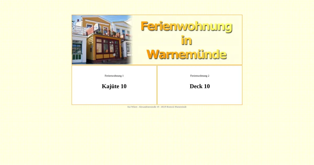 Deck 10 / Kajüte 10