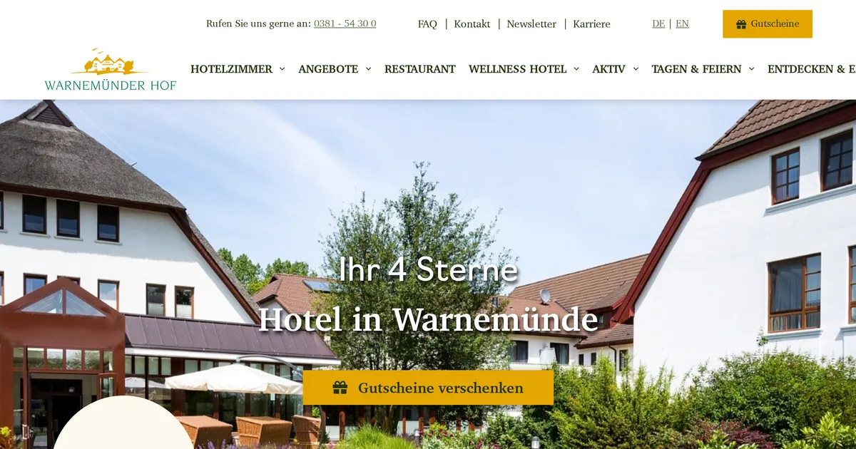 Hotel Warnemünder Hof — hundefreundliches Hotel in Rostock