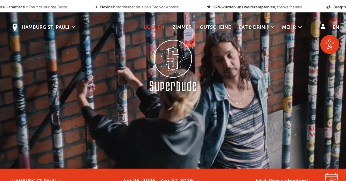 Superbude St. Pauli — hundefreundliches Hotel in Hamburg