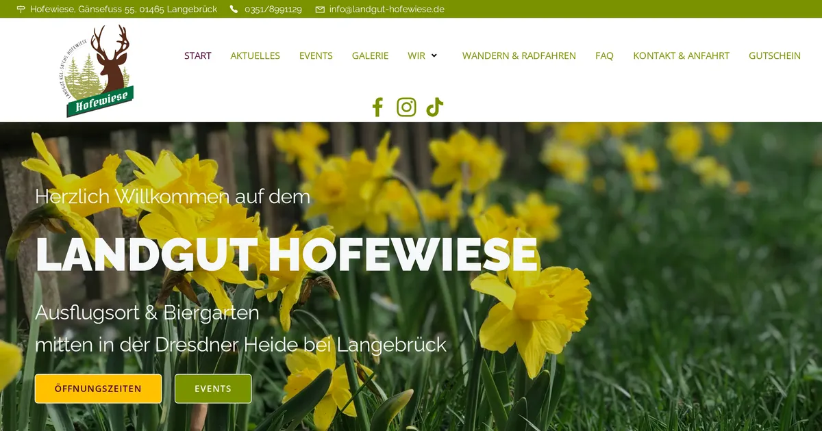 Hofewiese — hundefreundliches Restaurant in Dresden, mit Außenbereich