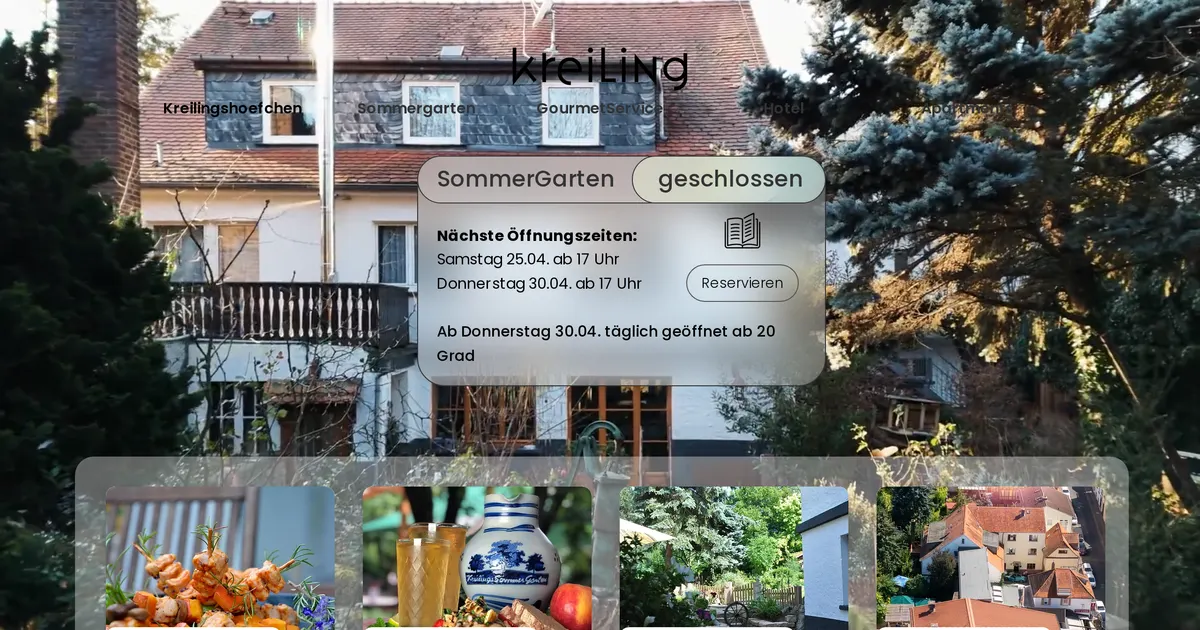 Kreilings Sommergarten — hundefreundliches Restaurant in Frankfurt, mit Außenbereich