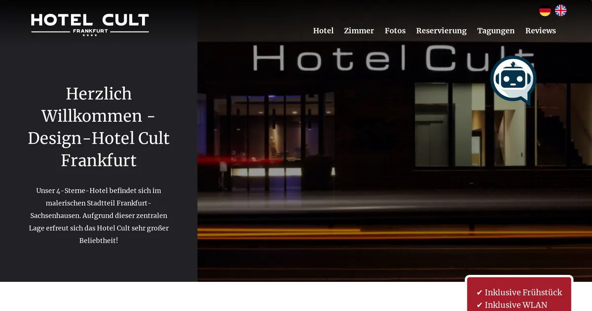 Hotel Cult — hundefreundliches Hotel in Frankfurt
