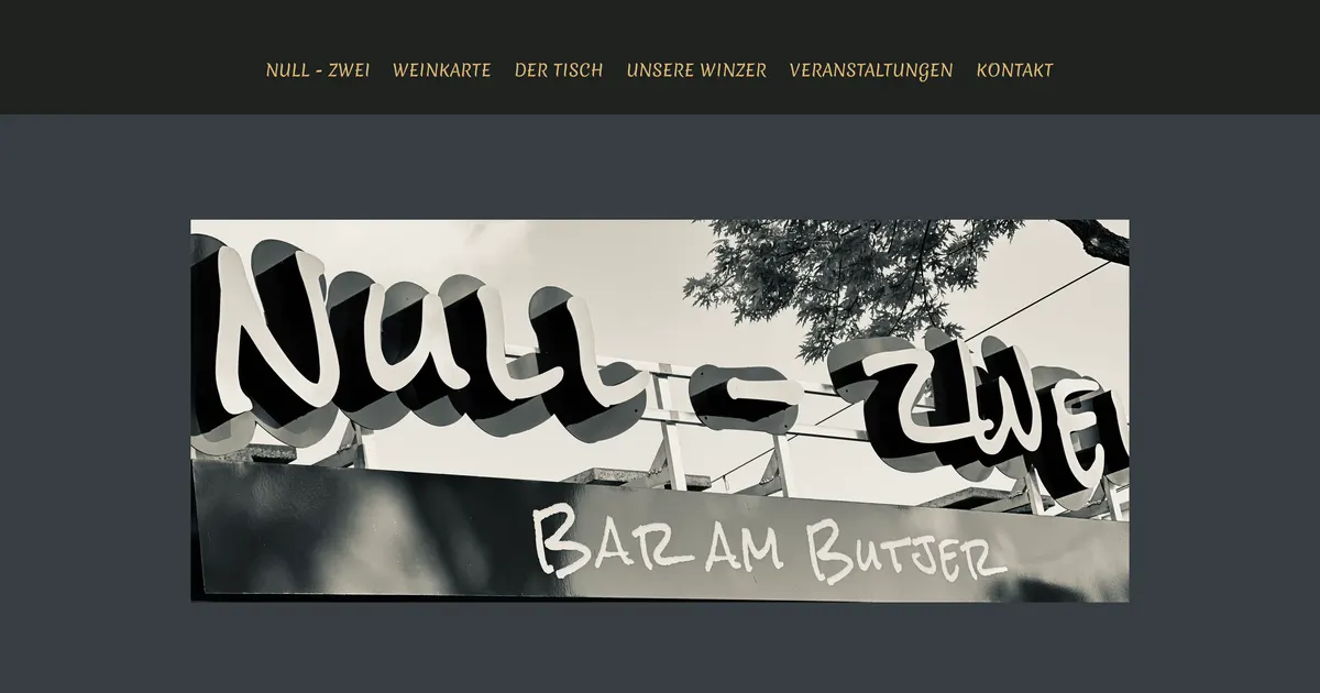 null-zwei Bar am Butjer — hundefreundliches Café in Hannover